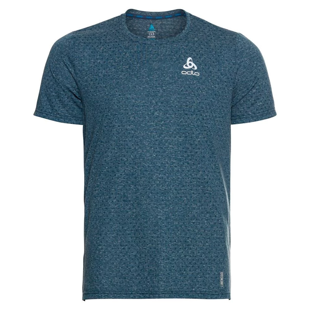 Tee-shirt De Trail Odlo Run Easy Linencool S/S Crew Neck Blue Wing Teal Melange 1 Tee-shirt De Trail Odlo Run Easy Linencool S/S Crew Neck Blue Wing Teal Melange