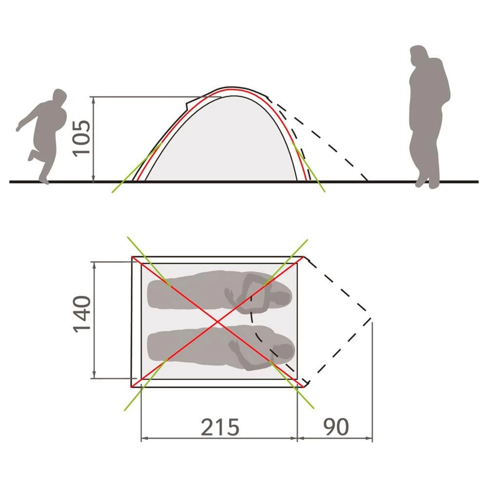 Tente Vaude Campo Compact 2P Chute Green 2 Tente Vaude Campo Compact 2P Chute Green – Image 2