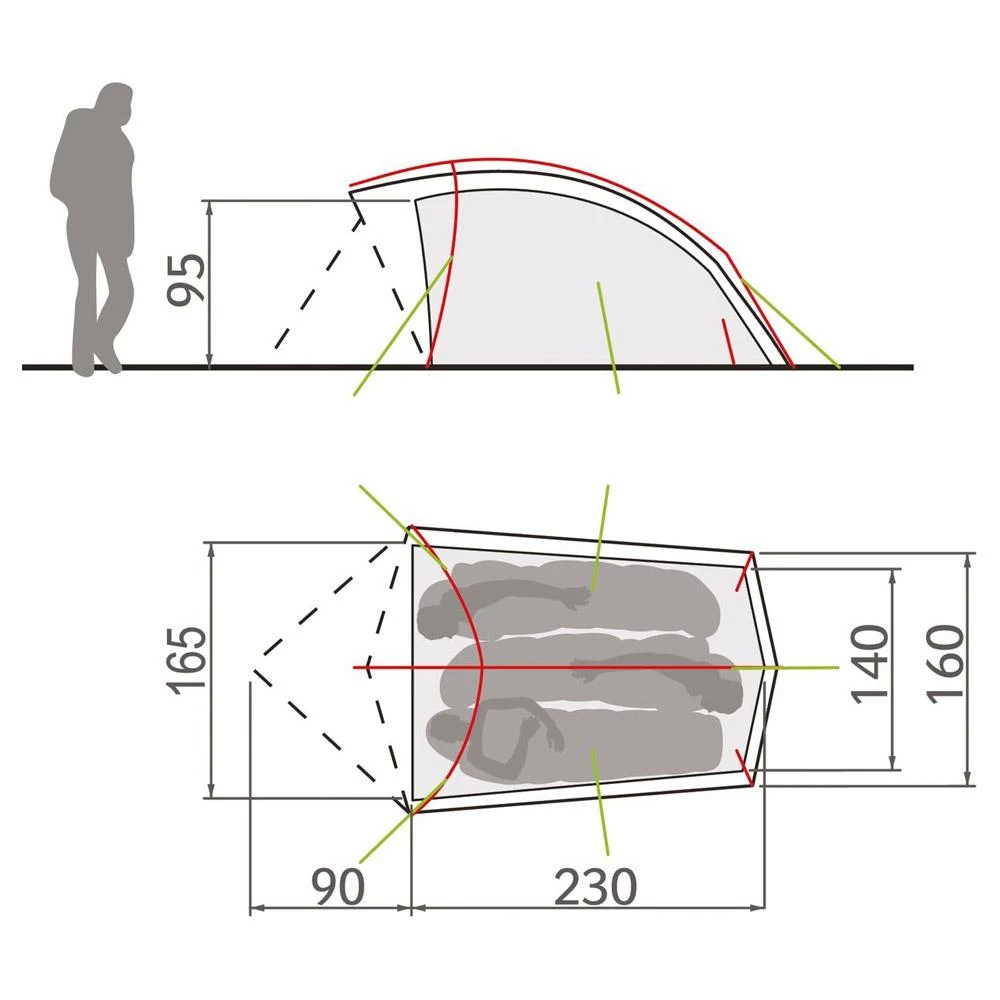 Tente Vaude Taurus 3P Mossy Green 2 Tente Vaude Taurus 3P Mossy Green – Image 2