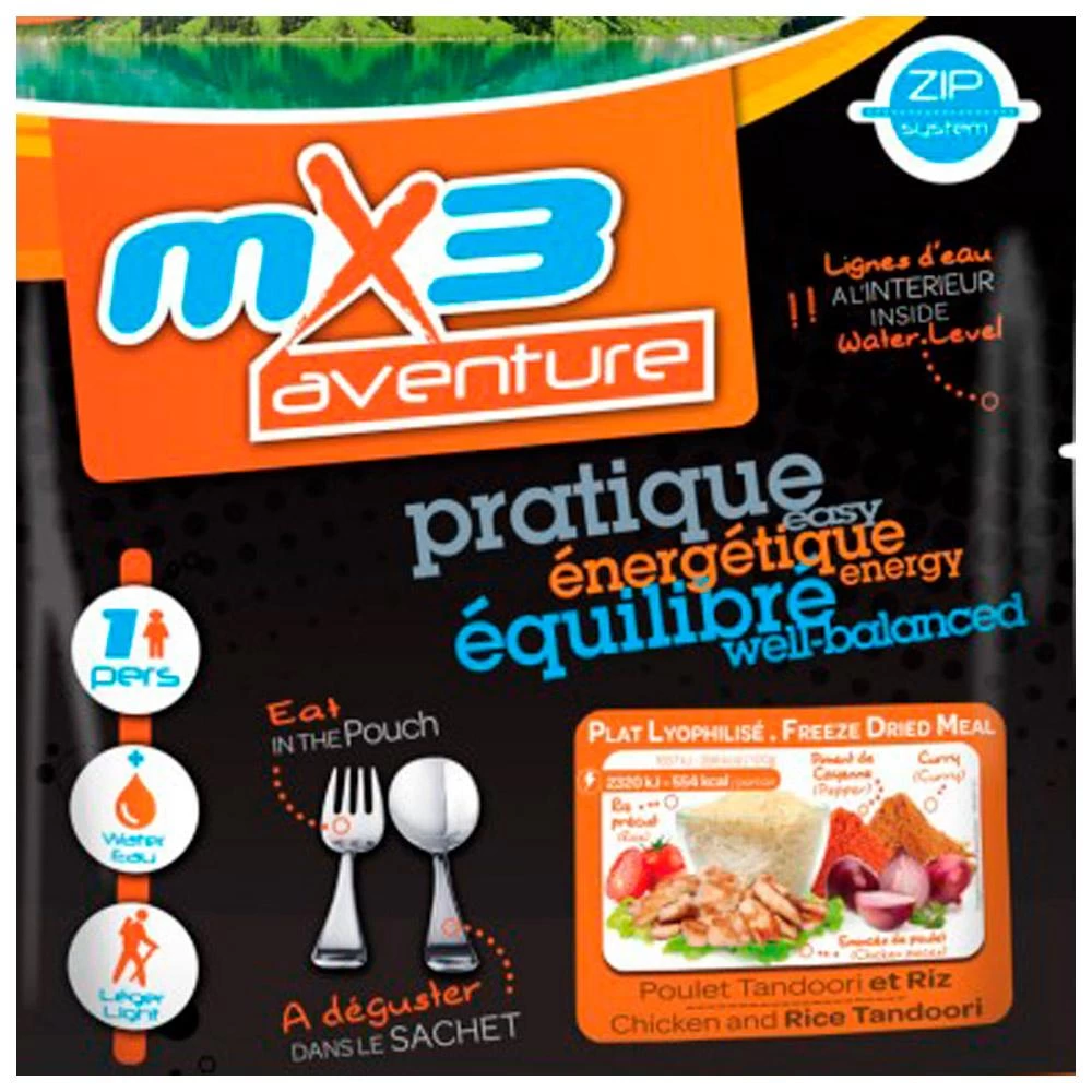 Repas Lyophilisé MX3 Poulet Tandoori Et Riz 2 Repas Lyophilisé MX3 Poulet Tandoori Et Riz – Image 2