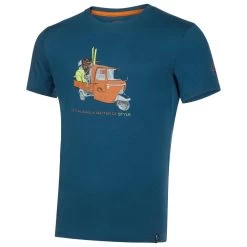 Tee-shirt D’escalade La Sportiva Ape T-Shirt M Storm Blue Hawaiian Sun