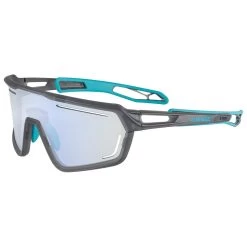 Cébé Lunettes De Soleil Cebe S'Track Vision Translucent Black Teal Matte Zone Vario Grey Cat.0-3 Blue