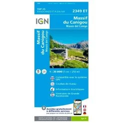 Carte IGN 2349ET Massif Du Canigou