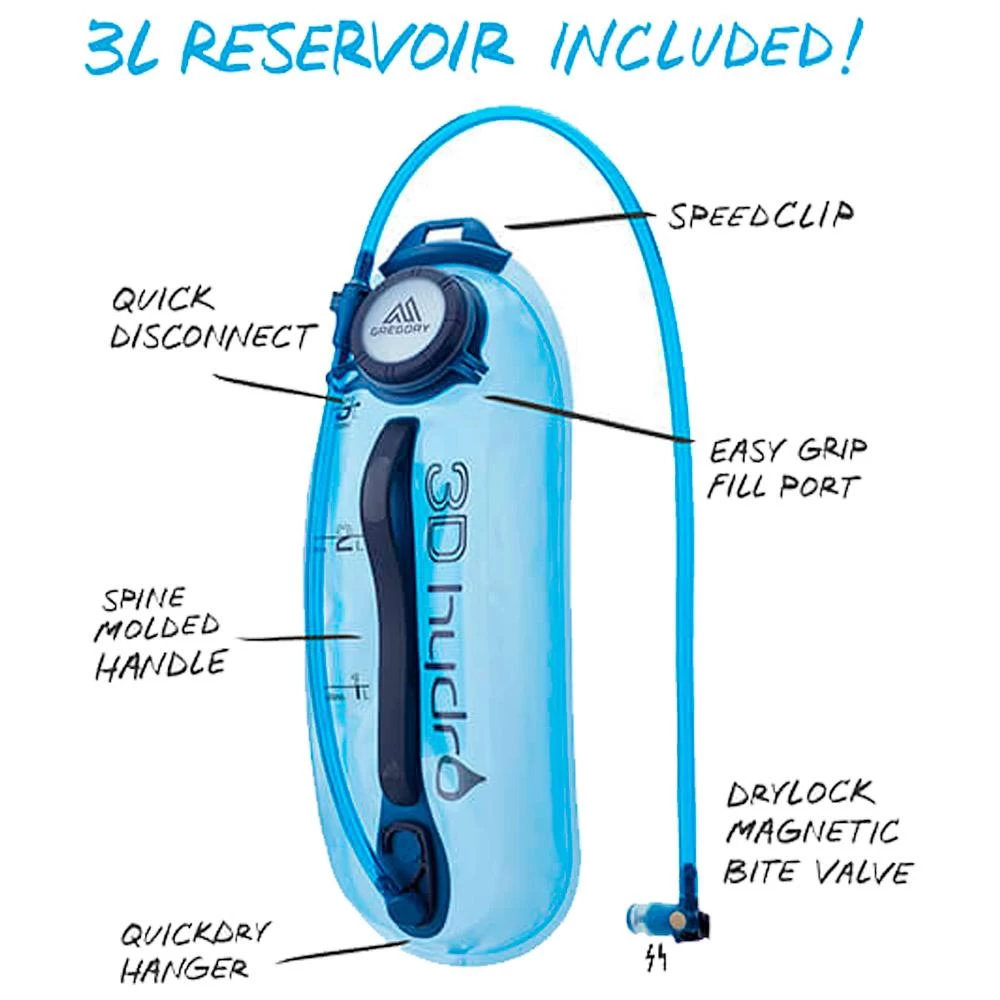 Sac Hydratation Gregory Salvo 8 H2O Ozone Black 9 Sac Hydratation Gregory Salvo 8 H2O Ozone Black – Image 9
