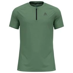 Tee-shirt De Trail Odlo Axalp Trail T'Shirt S/S 1/2 Zip Loden Frost