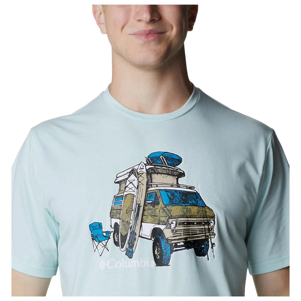 Tee-shirt De Rando Columbia M's Sun Trek SS Graphic Tee Icy Morn 3 Tee-shirt De Rando Columbia M's Sun Trek SS Graphic Tee Icy Morn – Image 3