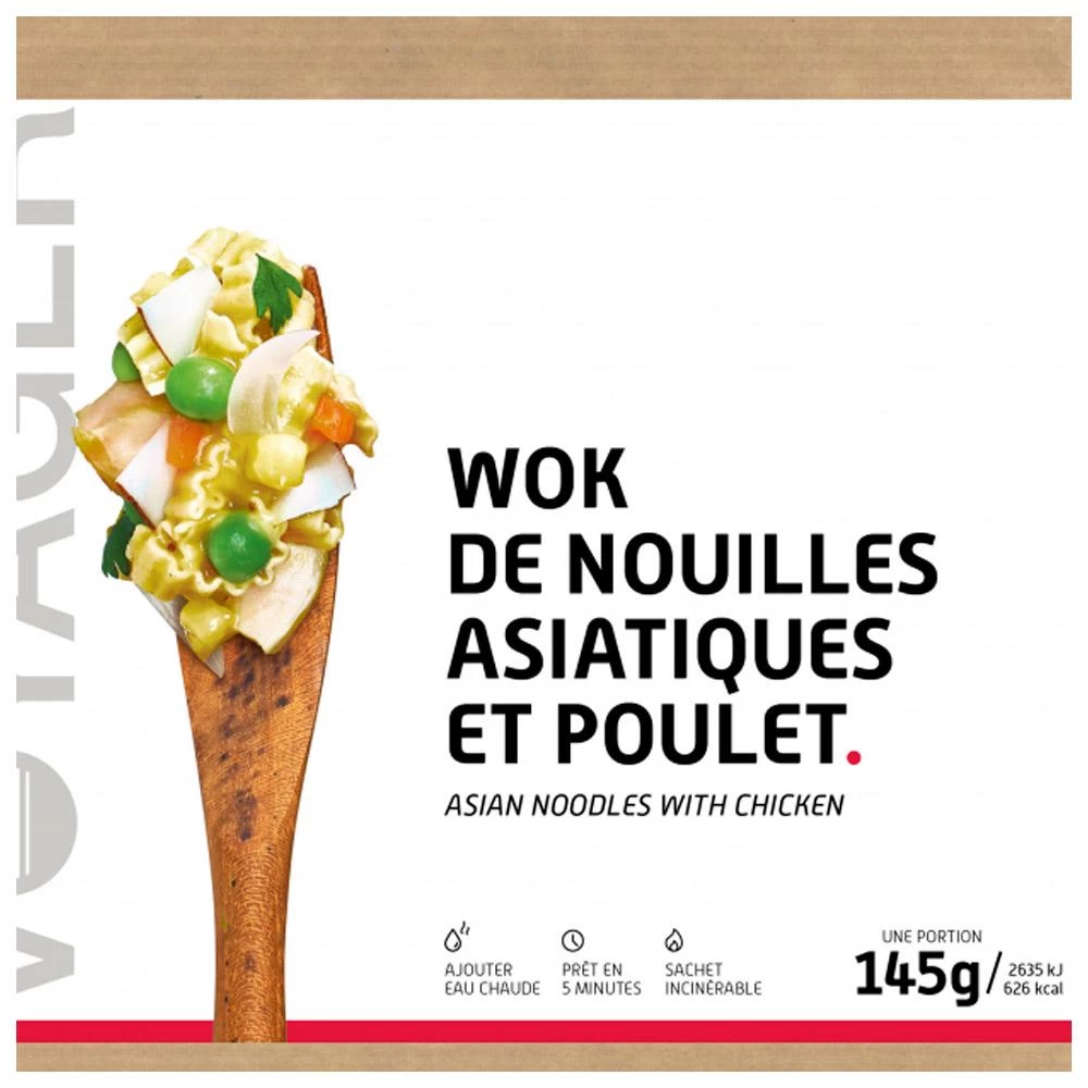 Repas Lyophilisé Voyager Wok De Nouilles Asiatiques Et Poulet 2 Repas Lyophilisé Voyager Wok De Nouilles Asiatiques Et Poulet – Image 2