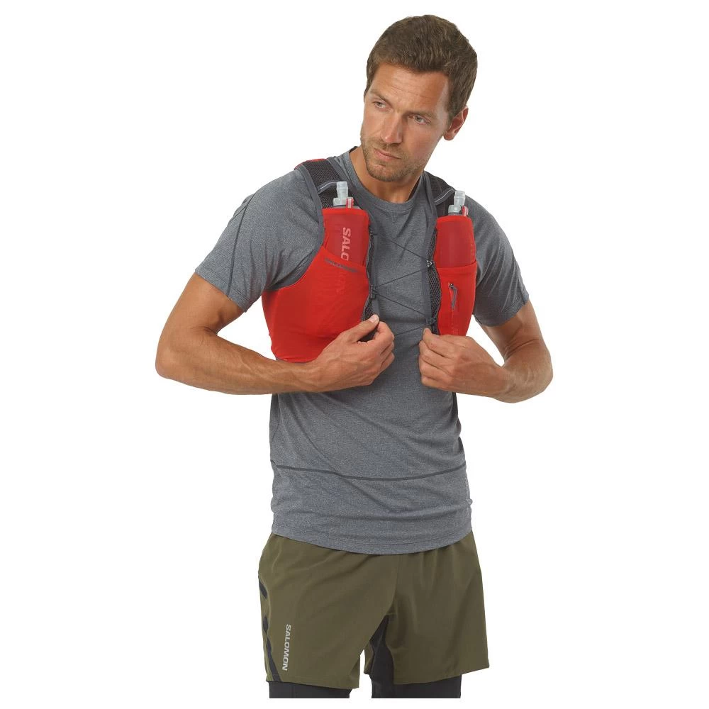Gilet Trail Salomon Active Skin 4 With Flask Fiery Red Ebony 3 Gilet Trail Salomon Active Skin 4 With Flask Fiery Red Ebony – Image 3