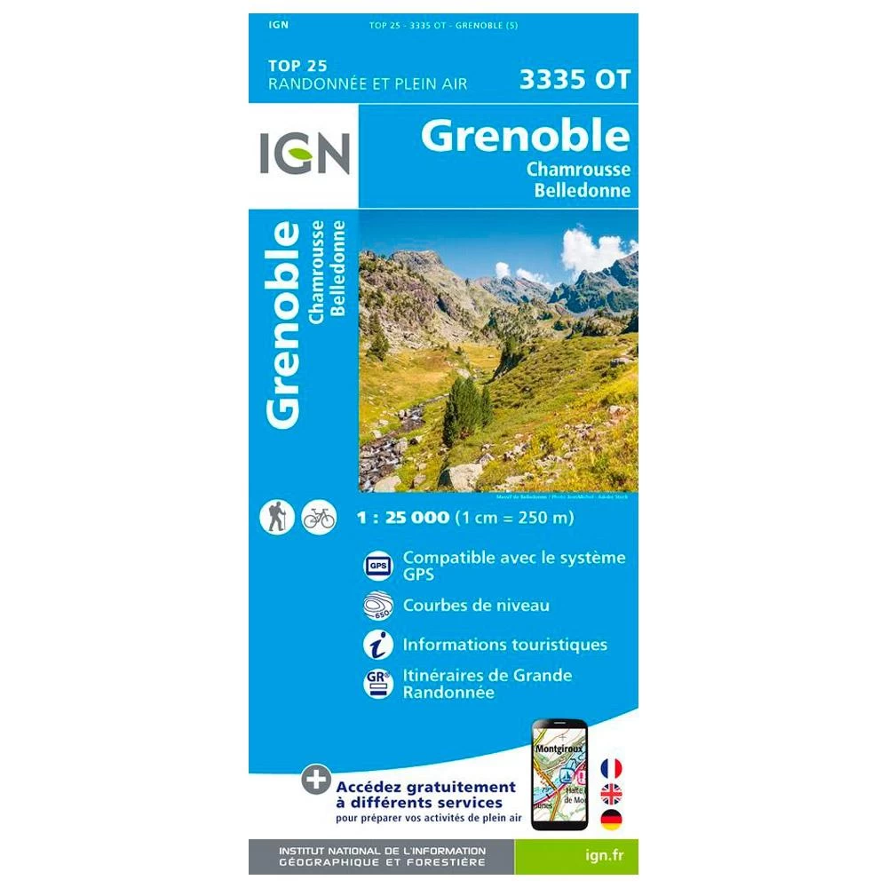 Carte IGN 3335OT Grenoble 1 Carte IGN 3335OT Grenoble