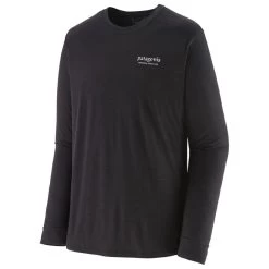 Tee-shirt De Rando Patagonia M's Long-Sleeved Capilene Cool Merino Graphic Shirt Header Black
