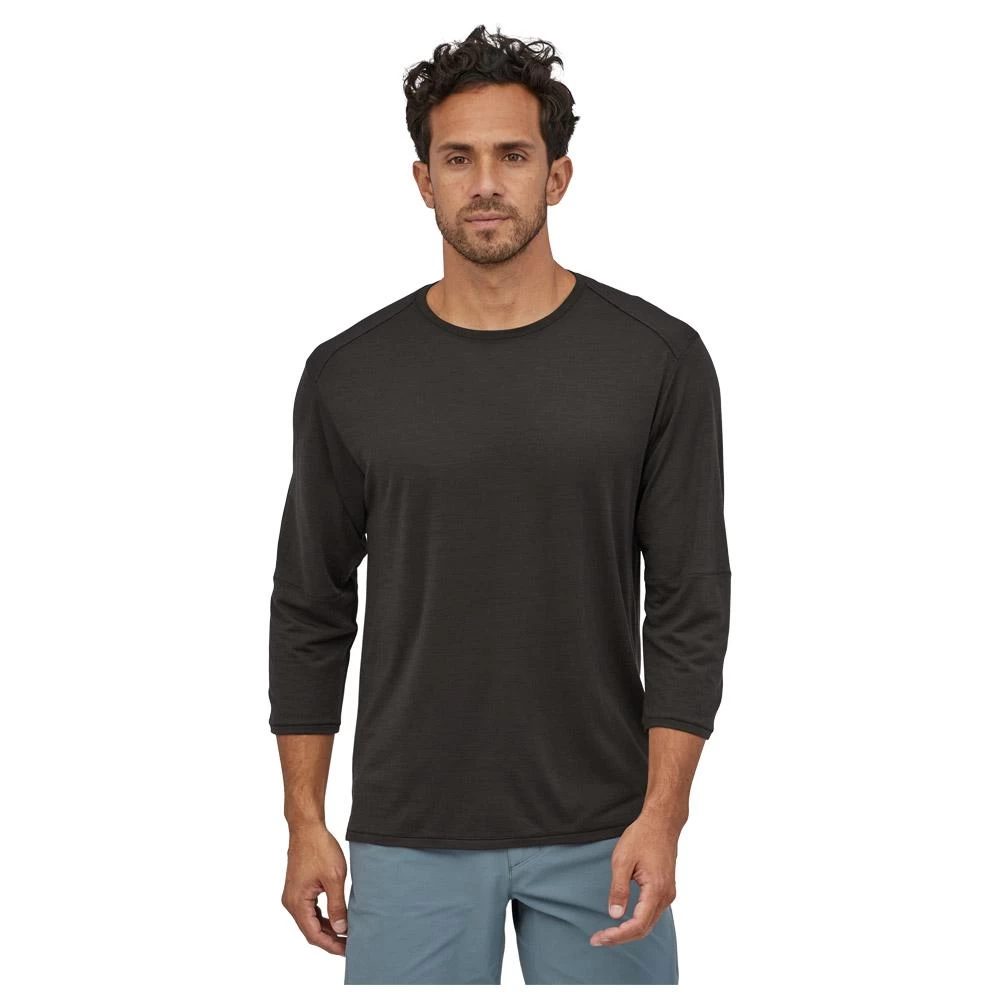 Maillot VTT Patagonia M's Merino 3/4 Sleeve Bike Jersey Black 3 Maillot VTT Patagonia M's Merino 3/4 Sleeve Bike Jersey Black – Image 3