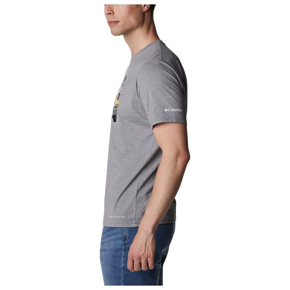 Tee-shirt De Rando Columbia M's Sun Trek SS Graphic Tee City Grey Heather 2 Tee-shirt De Rando Columbia M's Sun Trek SS Graphic Tee City Grey Heather – Image 2