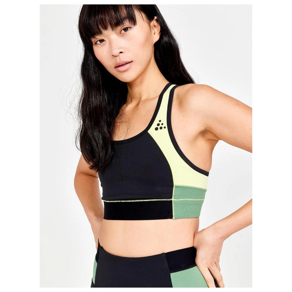Brassière Craft PRO Charge Blocked Sport Top W Giallo-Black 3 Brassière Craft PRO Charge Blocked Sport Top W Giallo-Black – Image 3