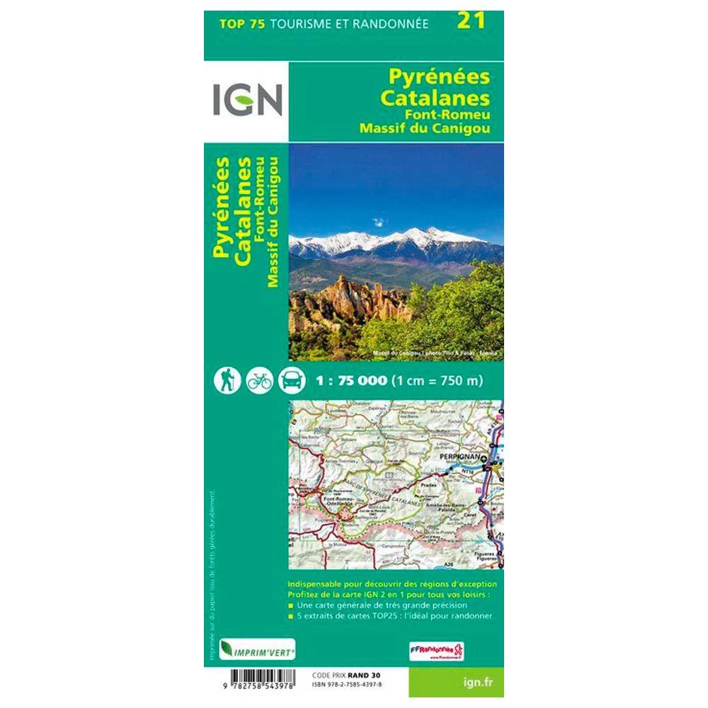 Carte IGN Pyrénées Catalanes Font-Romeu Massif Du Canigou 2 Carte IGN Pyrénées Catalanes Font-Romeu Massif Du Canigou – Image 2