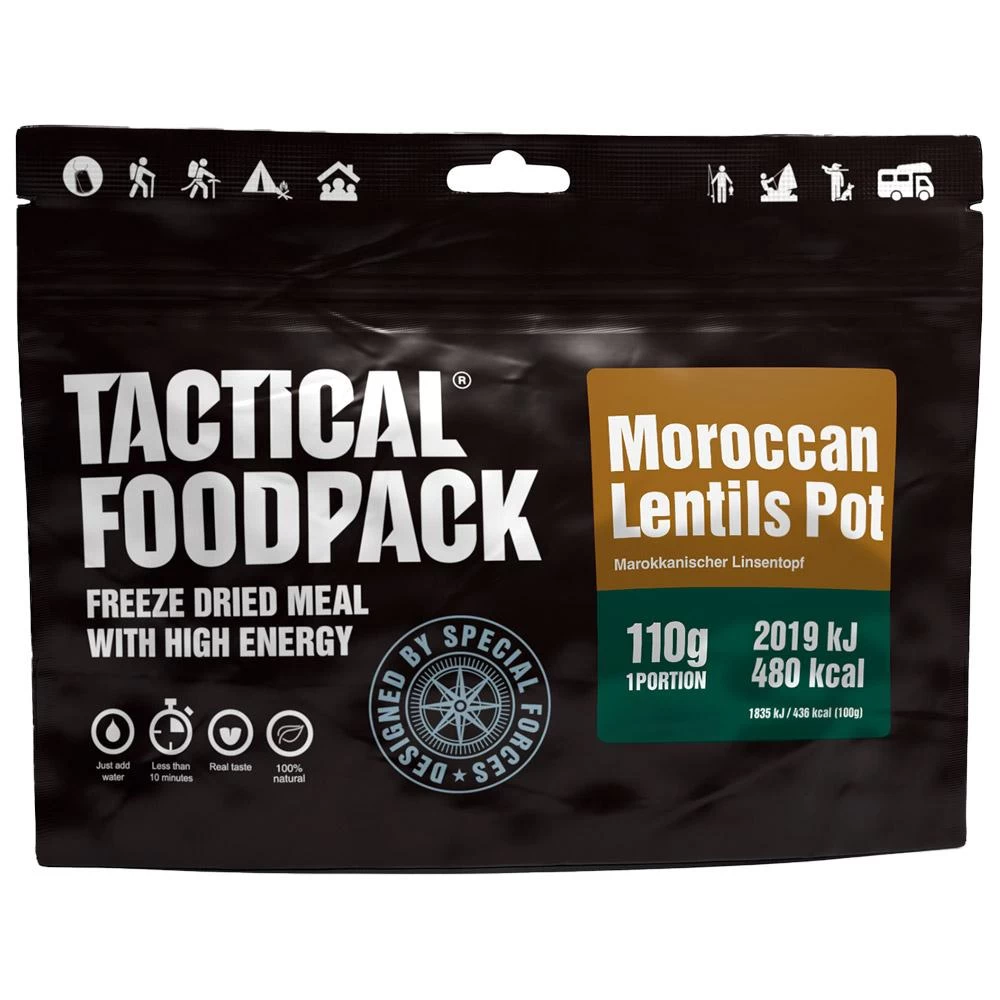 Repas Lyophilisé Tactical Foodpack Pot De Lentilles Marocain 110g 1 Repas Lyophilisé Tactical Foodpack Pot De Lentilles Marocain 110g